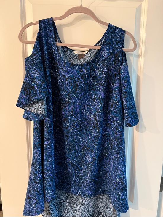 Nygard Collection Tops - Cold-Shoulder Blouse in Deep Blue